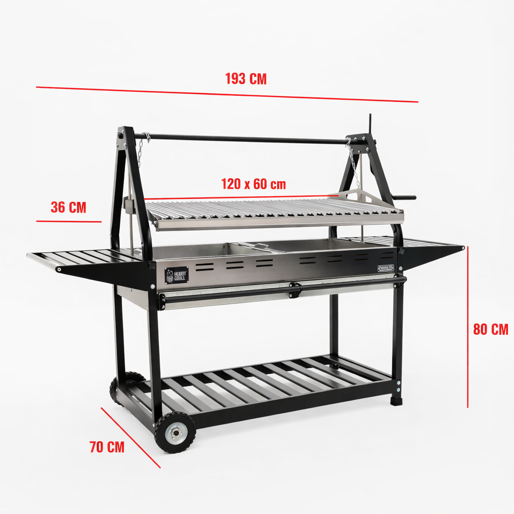Asador Hobby Grill Pampa Chef III con medidas